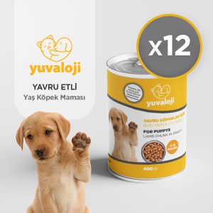 Yavru Köpekler İçin Kuzu Parça Etli Soslu Yaş Köpek Maması